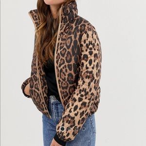 ASOS leopard Puffer Jacket